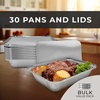 image:imageReli Aluminum Foil Pans with Lids 8x6 30 Pack Meal Prep Food Containers  Disposable Oven amp Freezer Safe for Takeout  To Go Food Storage amp Prep