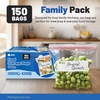 image:imageReli Gallon Food Storage Bags 150pk  Resealable Storage Gallon Size  Resealable Bags For Food Toys Supplies  LeakProof Double Zipper MicrowaveSafe WriteOn Label BPA Free