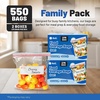 image:imageReli Quart Food Storage Bags 550pk  Resealable Storage Quart Size  Resealable Bags For Food Toys Supplies  LeakProof Double Zipper MicrowaveSafe WriteOn Label BPA Free