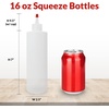 image:imageReli Plastic Squeeze Bottles 16 oz  10 Pack  Clear with Red Tip Cap  Condiment Squeeze Bottles for Sauces  16 Ounce Hot Sauce Ketchup  Condiments Olive Oil  BPA Free