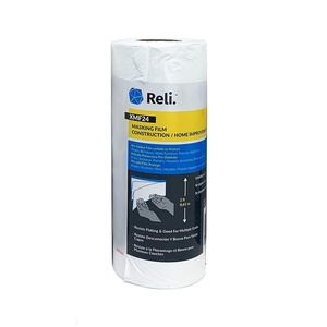 image:imageReli Masking Film 1 Roll  90 Foot x 99 Inch Masking Plastic Film180 foot length x 24 inch width  1 roll
